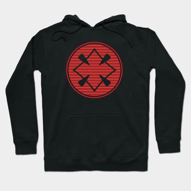 Samurai Jack Clan Symbol — red Hoodie by Phil Tessier